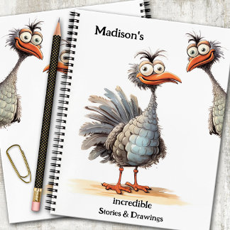 Carnet Drôle Oiseaux mignons Histoire et dessins