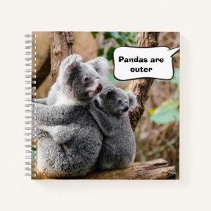 Carnet Drôle Pandas ou Koalas - Qui sont plus mignons ?