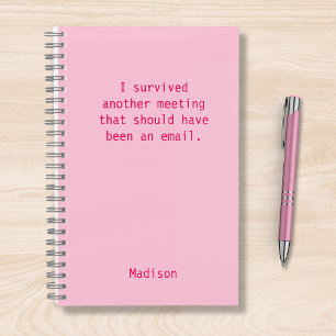 Carnet Drôle Personnalisé I Survié Bureau Réunion