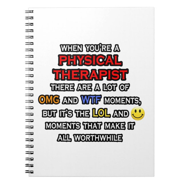 Carnet Drôle physiothérapeute ... OMG WTF LOL (Devant)