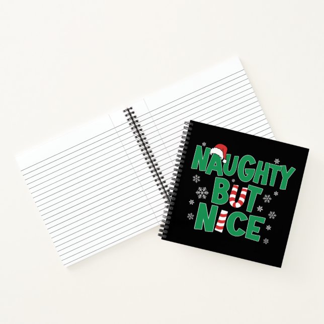 Carnet Drôle plaisanterie Noël Humour Naughty Mais Nice (Intérieur)