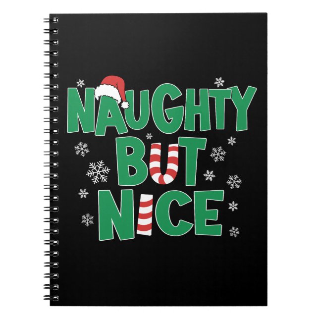 Carnet Drôle plaisanterie Noël Humour Naughty Mais Nice (Devant)