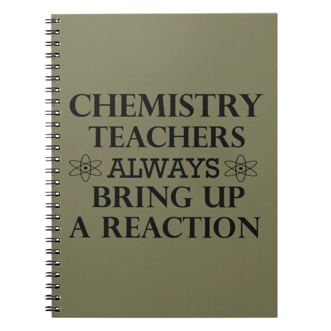 Carnet Drôle professeurs de chimie citations (Devant)