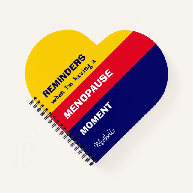 Carnet Drôle RAPPELS Personnalisés MENOPAUSE MOMENT (Devant)