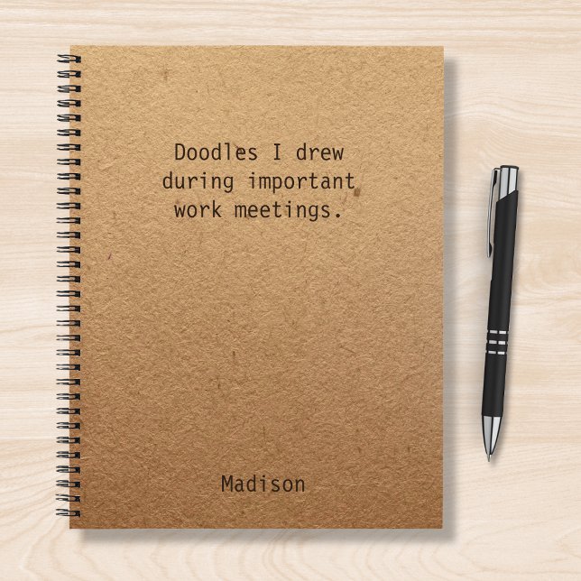 Carnet Drôle Réunion de bureau Notes personnalisées (Créateur téléchargé)