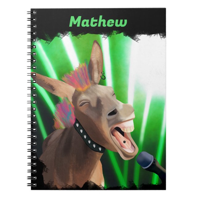Carnet Drôle Rockstar Donkey (Devant)