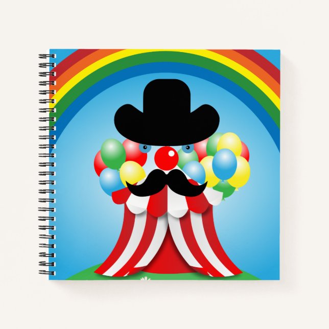 Carnet Drôle visage clown (Devant)