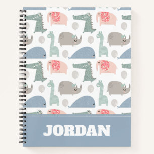 Carnet Drôle Visage mignon Doodle Motif animal