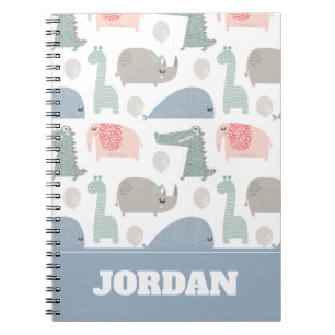 Carnet Drôle Visage mignon Doodle Motif animal