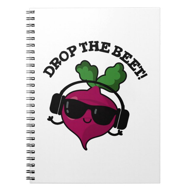 Carnet Drop The Beet Funny Music Veggie Pun  (Devant)