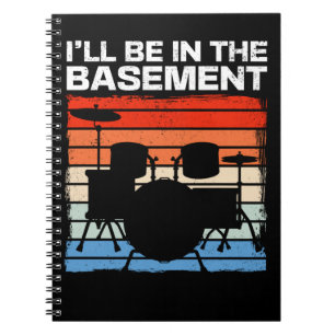 Carnet Drum Set amusant Batteur rétro