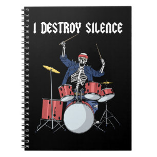 Carnet Drummer Rock Music Band Drums I Destroy Silence