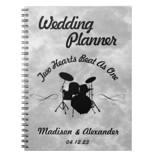 Carnet Drummer Wedding planner de rock et de roulis