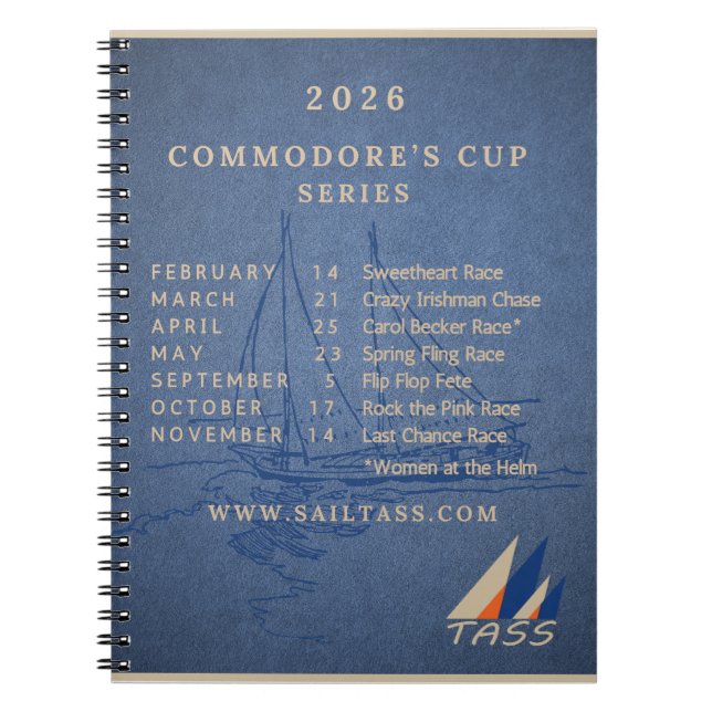 Carnet du calendrier de la course TASS Commodore's (Devant)