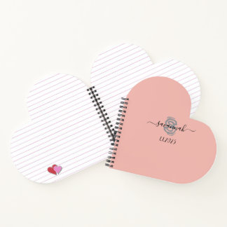 Carnet du carnet de notes monogramme couleur solid