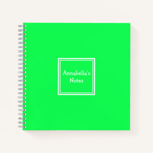 Carnet du collège   Neon Green   Personnalisé