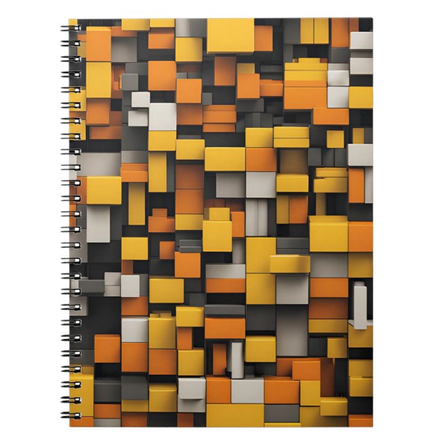 Carnet du concepteur avec Géométrie Jaune & Noir (Devant)