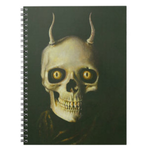 Carnet du crâne diable gothique