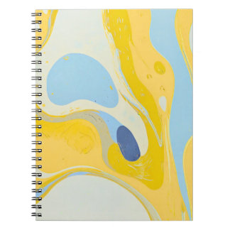 Carnet du designer avec Jaune & Bleu Art
