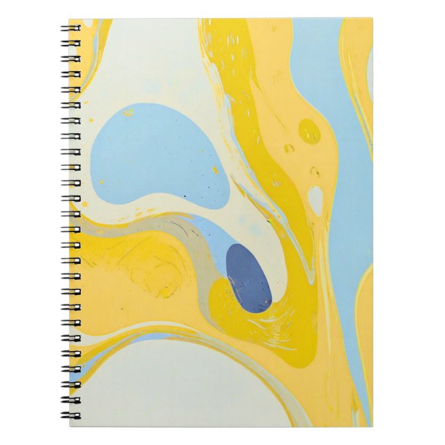 Carnet du designer avec Jaune & Bleu Art (Devant)