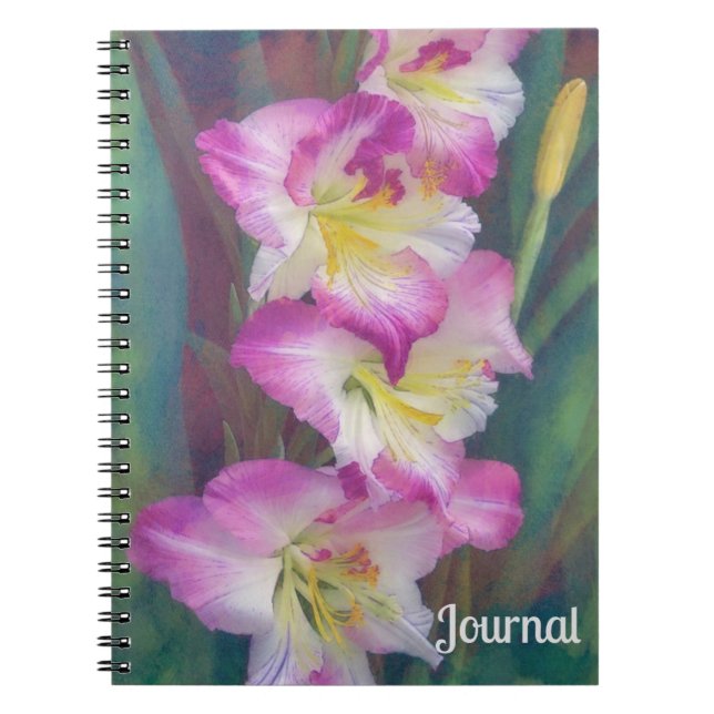Carnet du Jardin des fleurs roses Art Journal (Devant)
