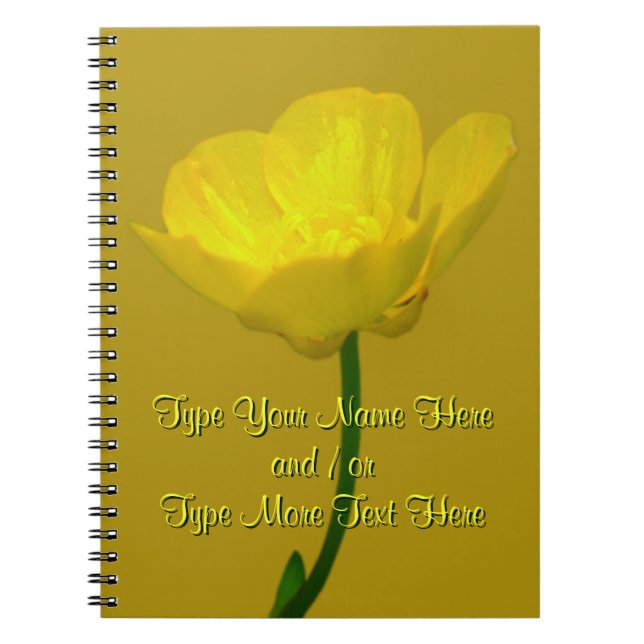 Carnet du journal de fleurs personnalisé Carnet Bu (Devant)