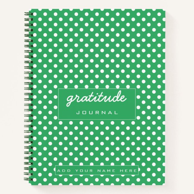 Carnet du journal de gratitude verte (Devant)
