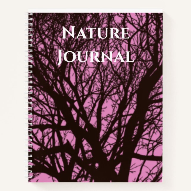 Carnet du Journal de la nature rose de l'arbre noi (Devant)
