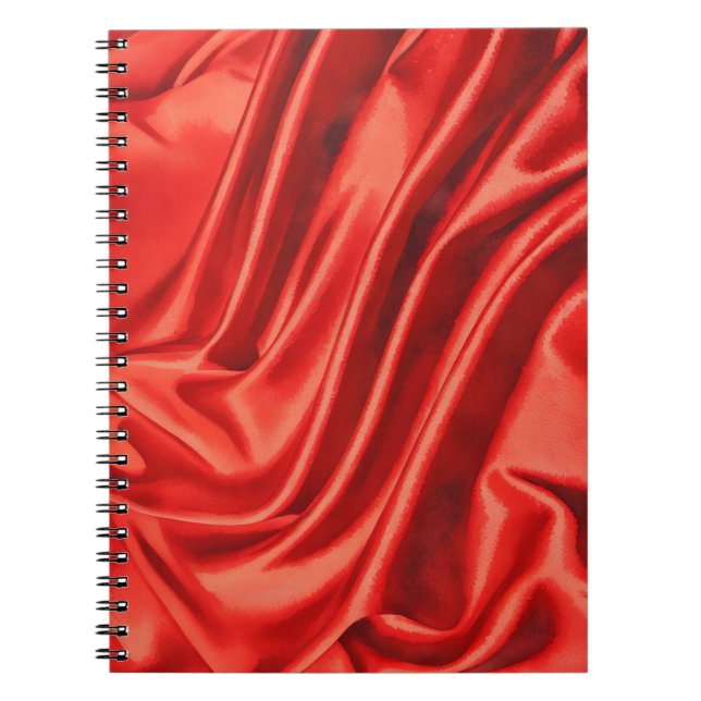 Carnet du Journal de style romantique en soie roug (Devant)