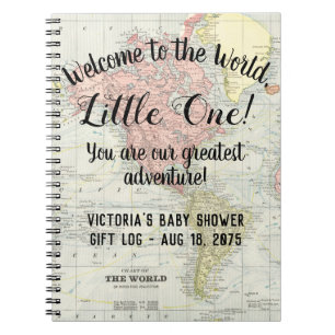 Carnet du journal des cadeaux du Baby shower World