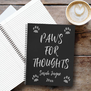 Carnet du journal des Empreintes de pattes penseur