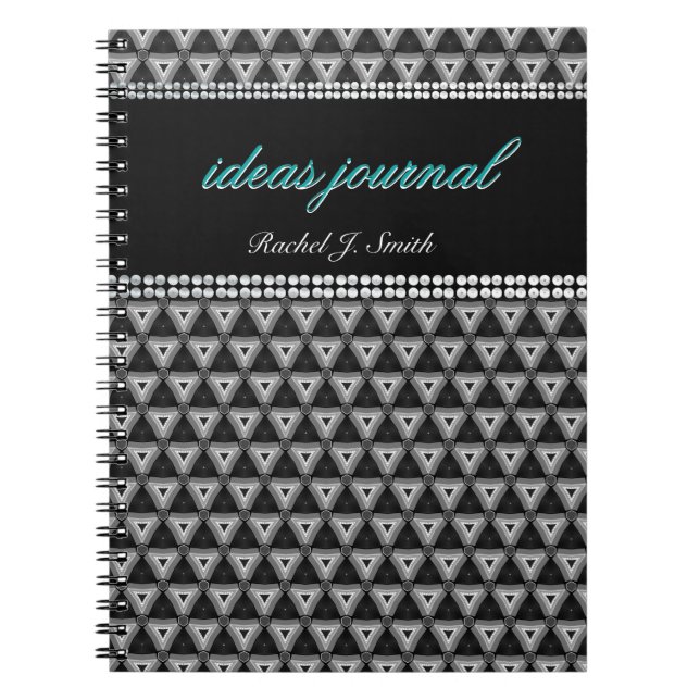 Carnet du journal du triangle argent noir (Devant)