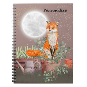 Carnet du journal Eucalyptus de la lune Fox mûre