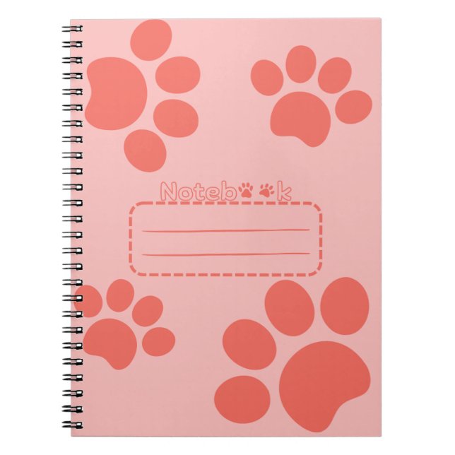 Carnet du journal rouge des pages de chats (Devant)