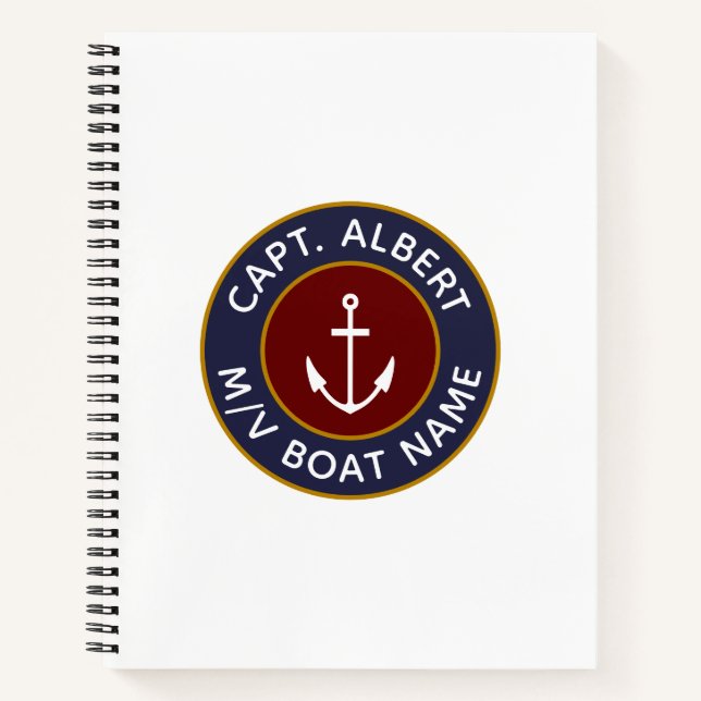 Carnet du logo d'Ancre du capitaine Maroon personn (Devant)