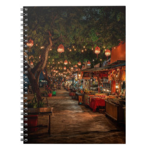 Carnet du marché à lanterne