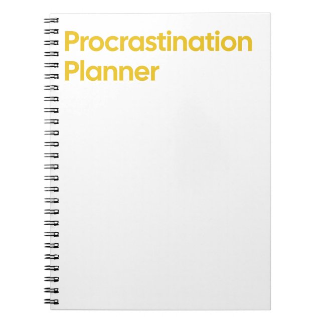 Carnet du planificateur de procrastination (Devant)