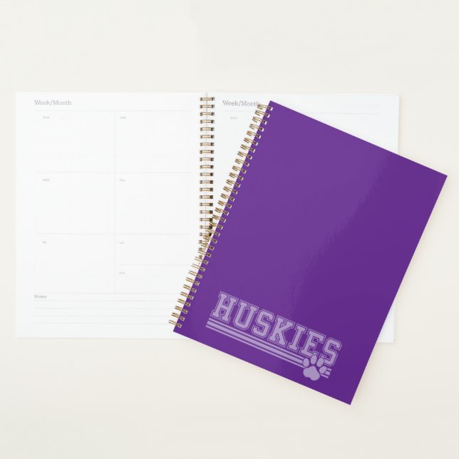 Carnet du planificateur Huskies (Devant avec enveloppe)