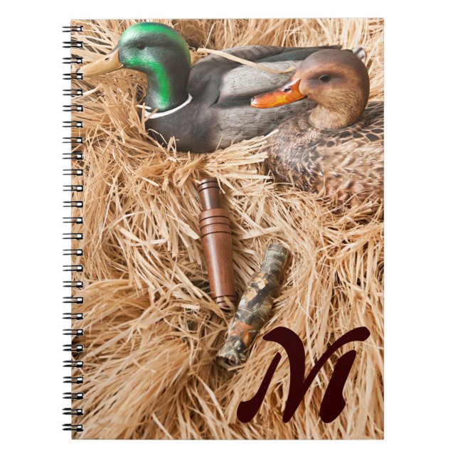 Carnet Duck Call Mallard Drag Monogramme Note initiale Li (Devant)