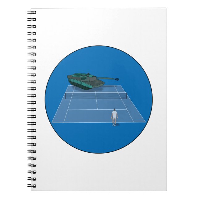 Carnet Duel entre un réservoir et un joueur de tennis (Devant)
