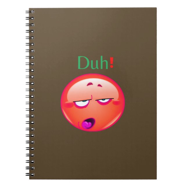 Carnet Duh Carnet, Duh emoji Face réaction Carnet, (Devant)