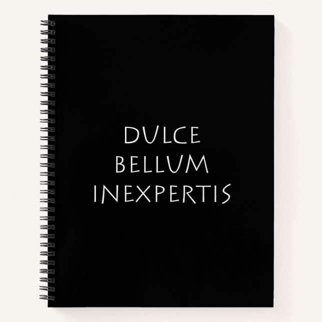 Carnet Dulce bellum inexpertis (Devant)