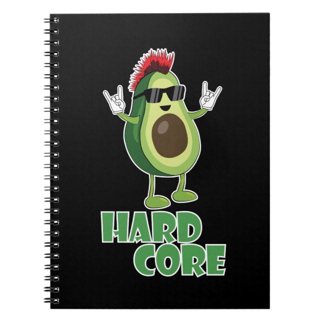 Carnet Dur coeur Avocado Funny (Devant)