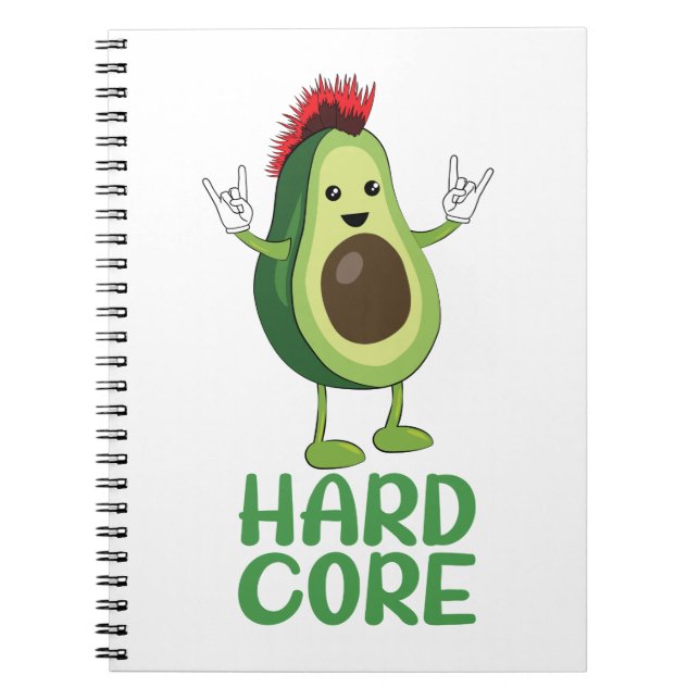 Carnet Dur coeur Avocado Funny (Devant)
