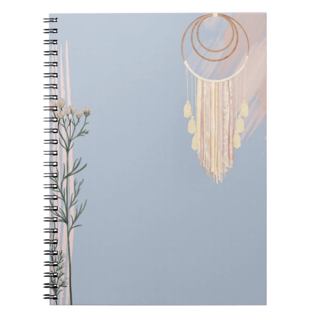 Carnet Dusty Blue BOHO Dream Catcher (Devant)
