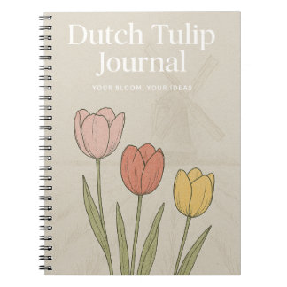Carnet Dutch Tulip Journal: Nature-Inspired Notebook