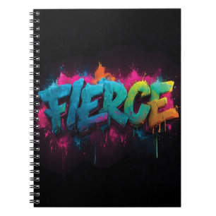 Carnet Dynamic Digital Street Art avec le mot Fierce