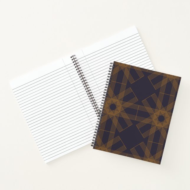 Carnet Dynamique, moderne, cool, art abstrait à motifs li (Intérieur)