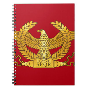 Carnet Eagle d'or romain sur le rouge