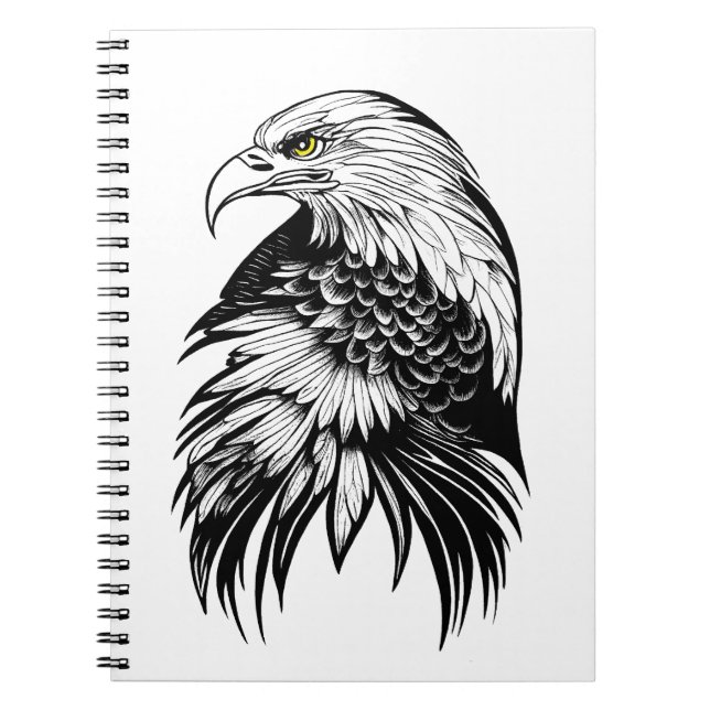 Carnet Eagle Wild Animal Nature Illustration Art tatouage (Devant)
